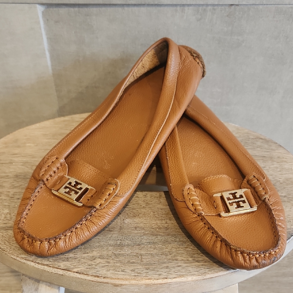 Tory Burch Women's Brown Leather Flats